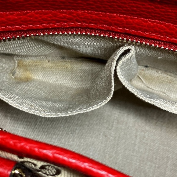 GUCCI Authentic Cream Canvas Shoulder Bag - Picture 6 of 9